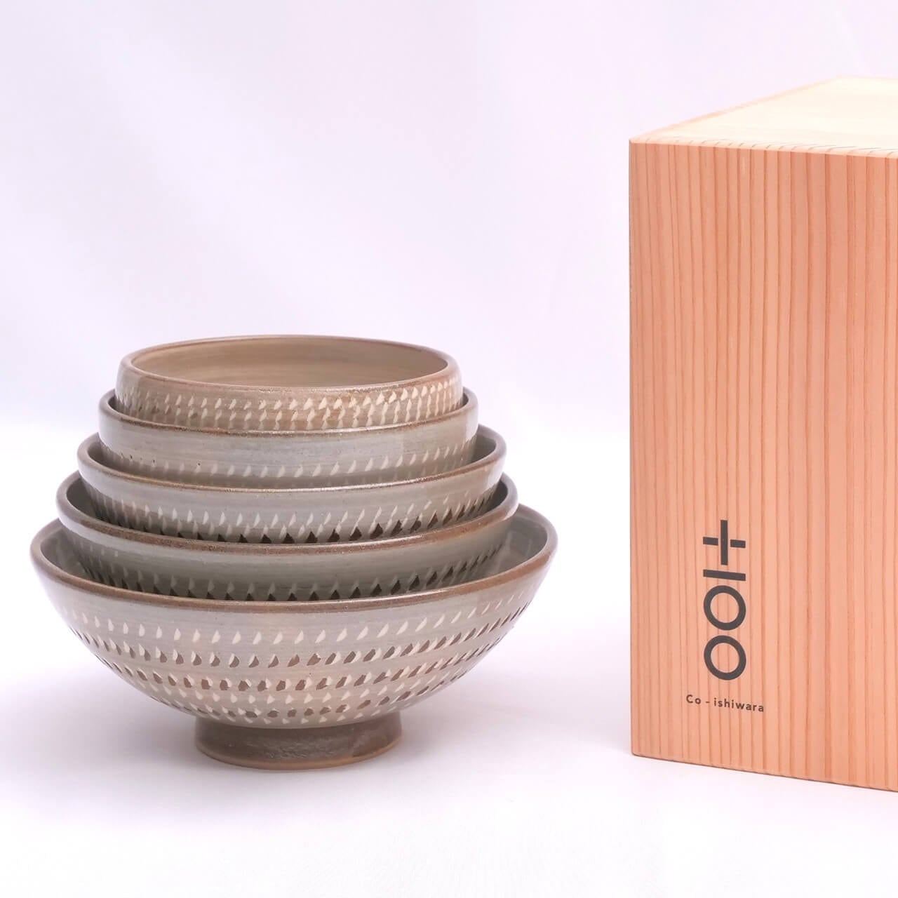 Co-ishiwara 百碗 灰釉飛鉋 蔵人窯 CHW-16 小石原焼 ご飯茶碗