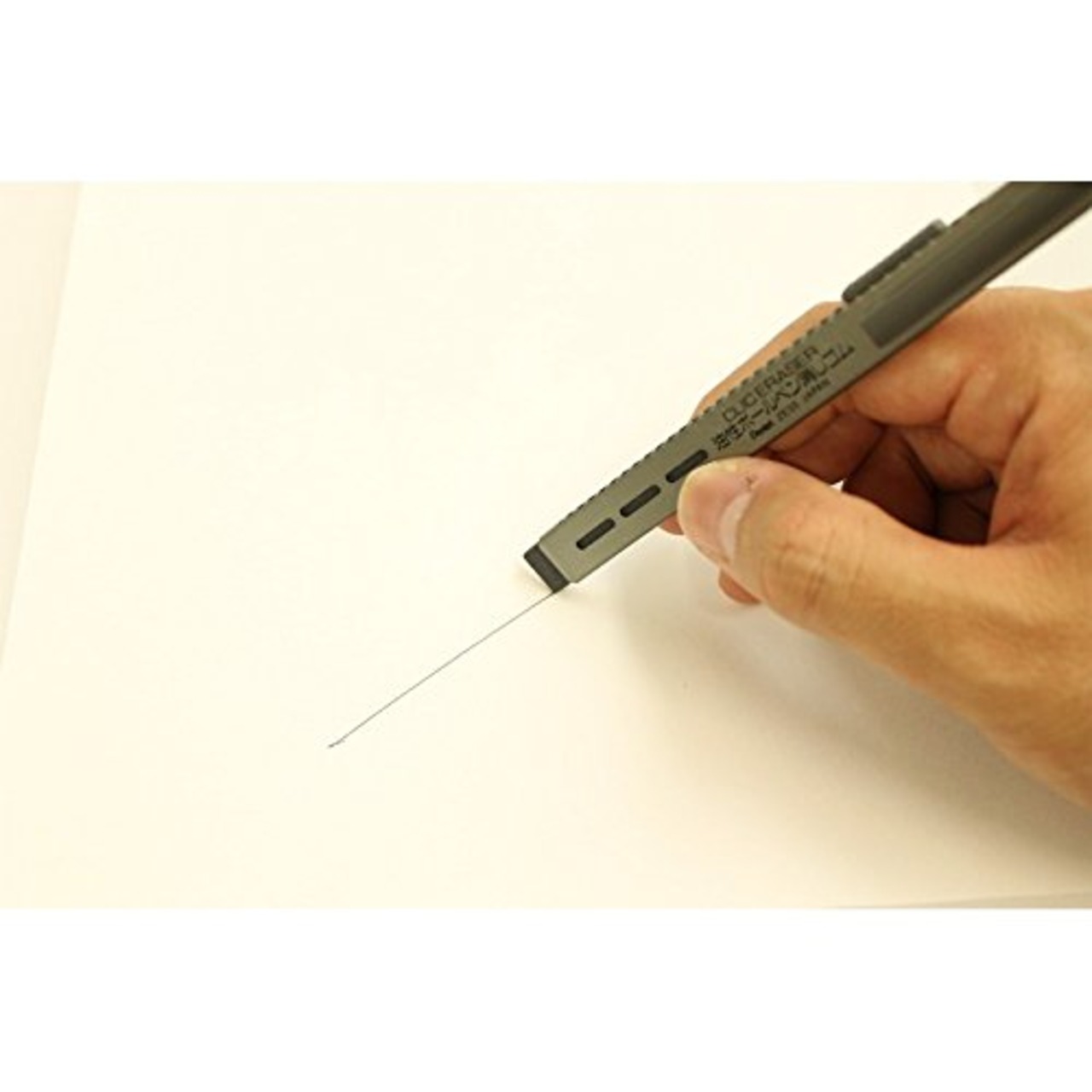 ぺんてる ホルダー消しゴム クリックイレーザー<油性ボールペン消しゴム> XZE33-N