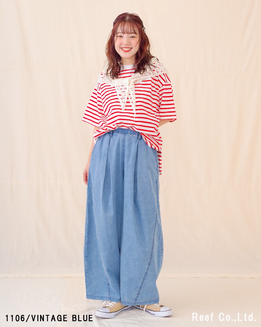 新色追加／接触冷感ボリュームユルデニムパンツ ST-225884 Brand