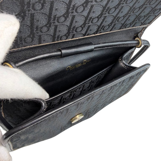 Christian Dior クリスチャン ディオール トロッター ショルダーバッグ ブラック ジャガード vintage ヴィンテージ オールド k5b8r3