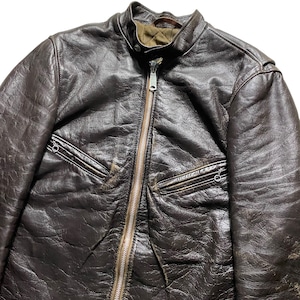 vintage 1960’s SCHOTT “サボテンタグ” brown leather single riders jacket