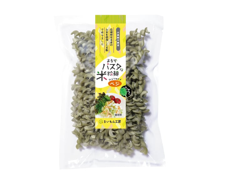 まるでパスタな米粉麺　ほうれんそう