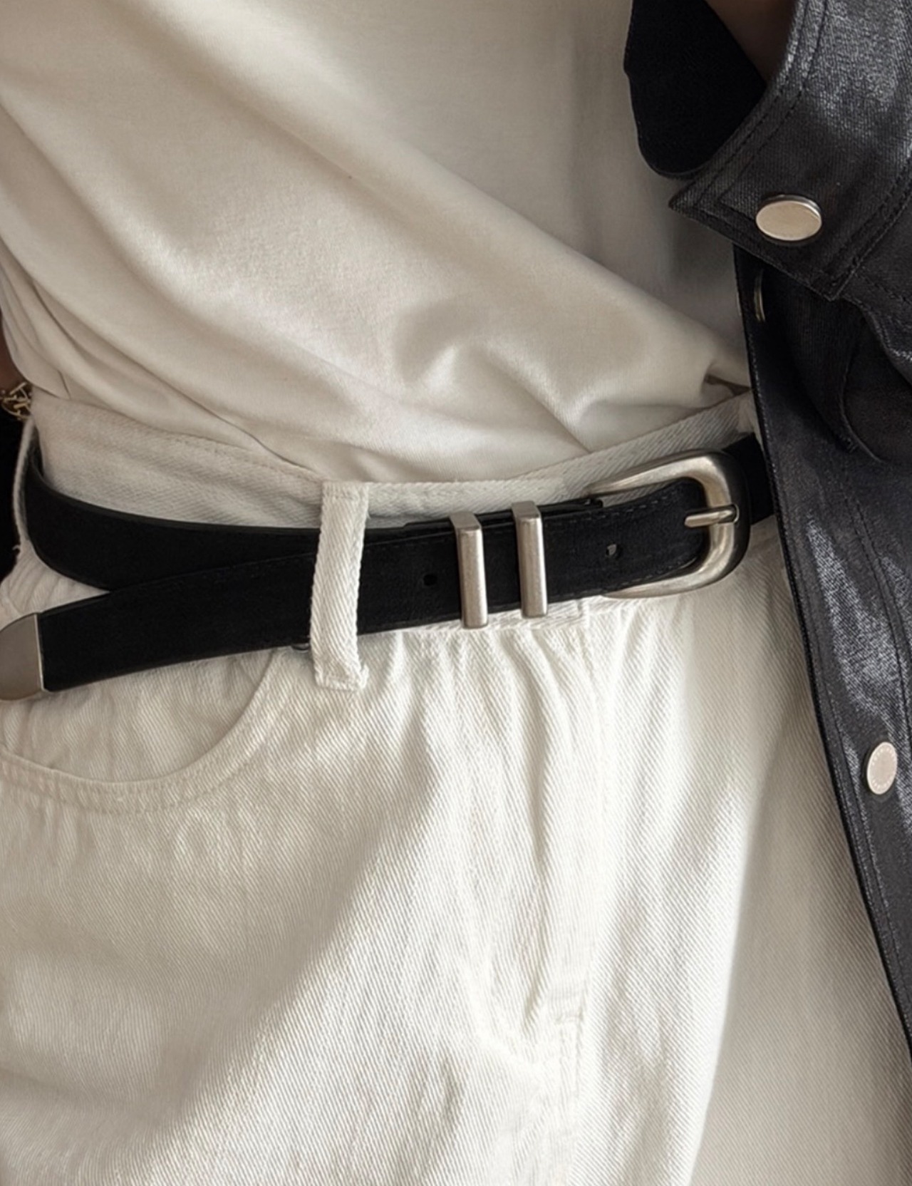 【新作5％OFF・3日間】牛革100％・Real Suede Belt_3colors