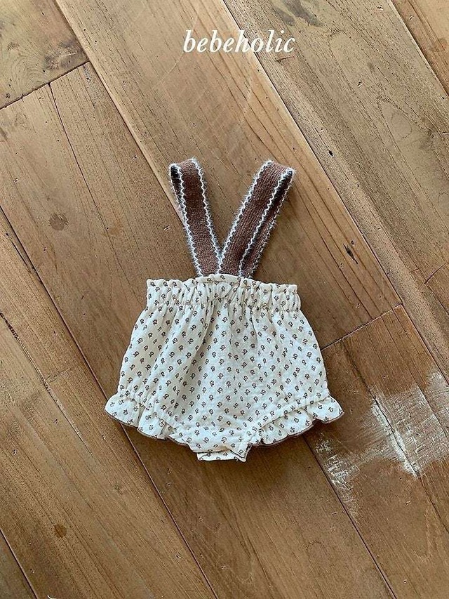 予約⌇BEBEHOLIC / Leaf suspender bloomers