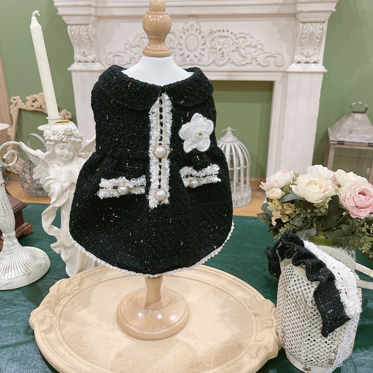 エレガントブラックドレス 00734