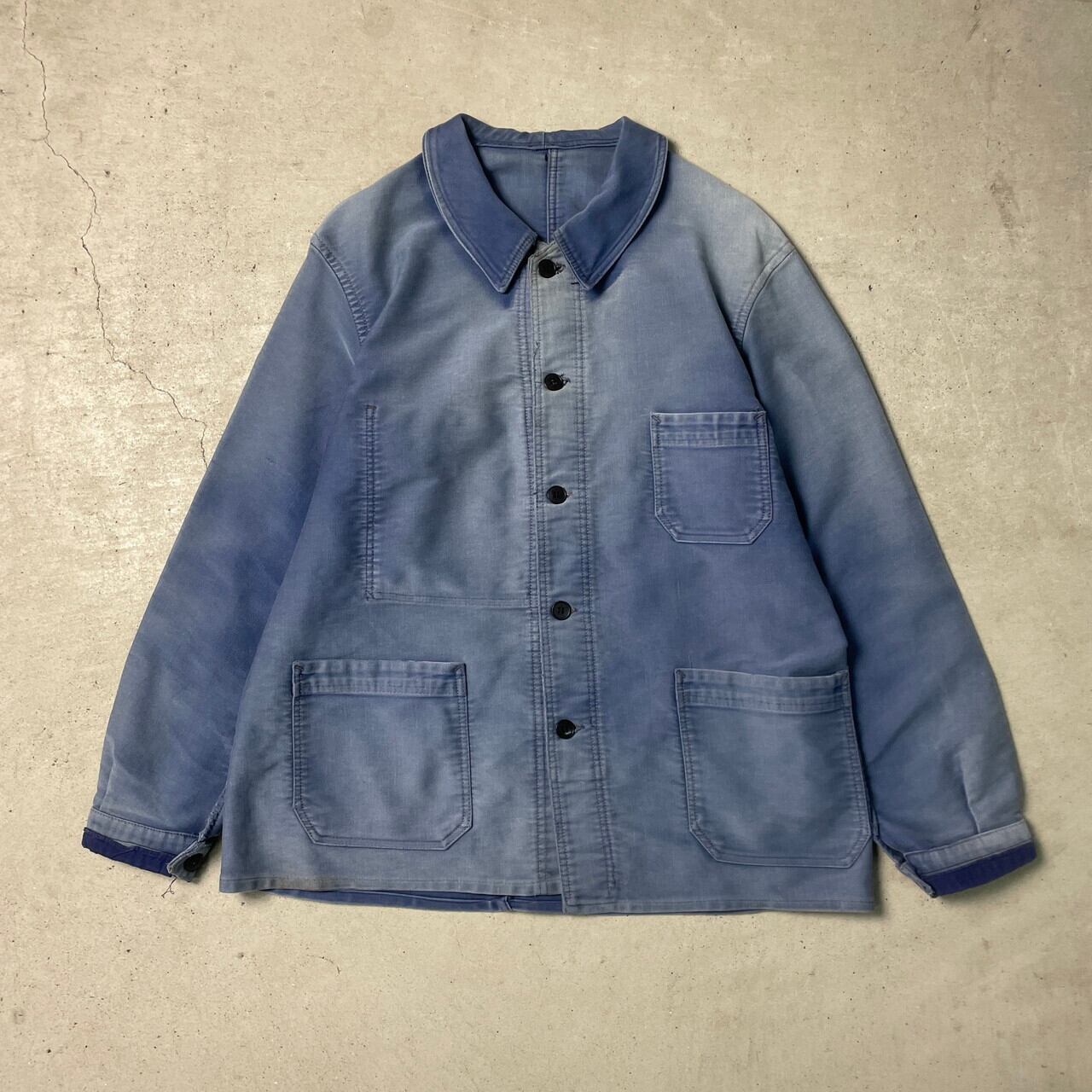60年代 DUBRE＆DEVERCHERE ブルーモールスキンジャケット フレンチ 