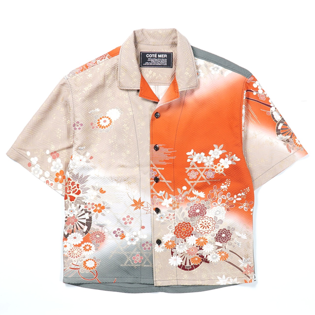 KIMONO OPEN COLLAR SHIRT
