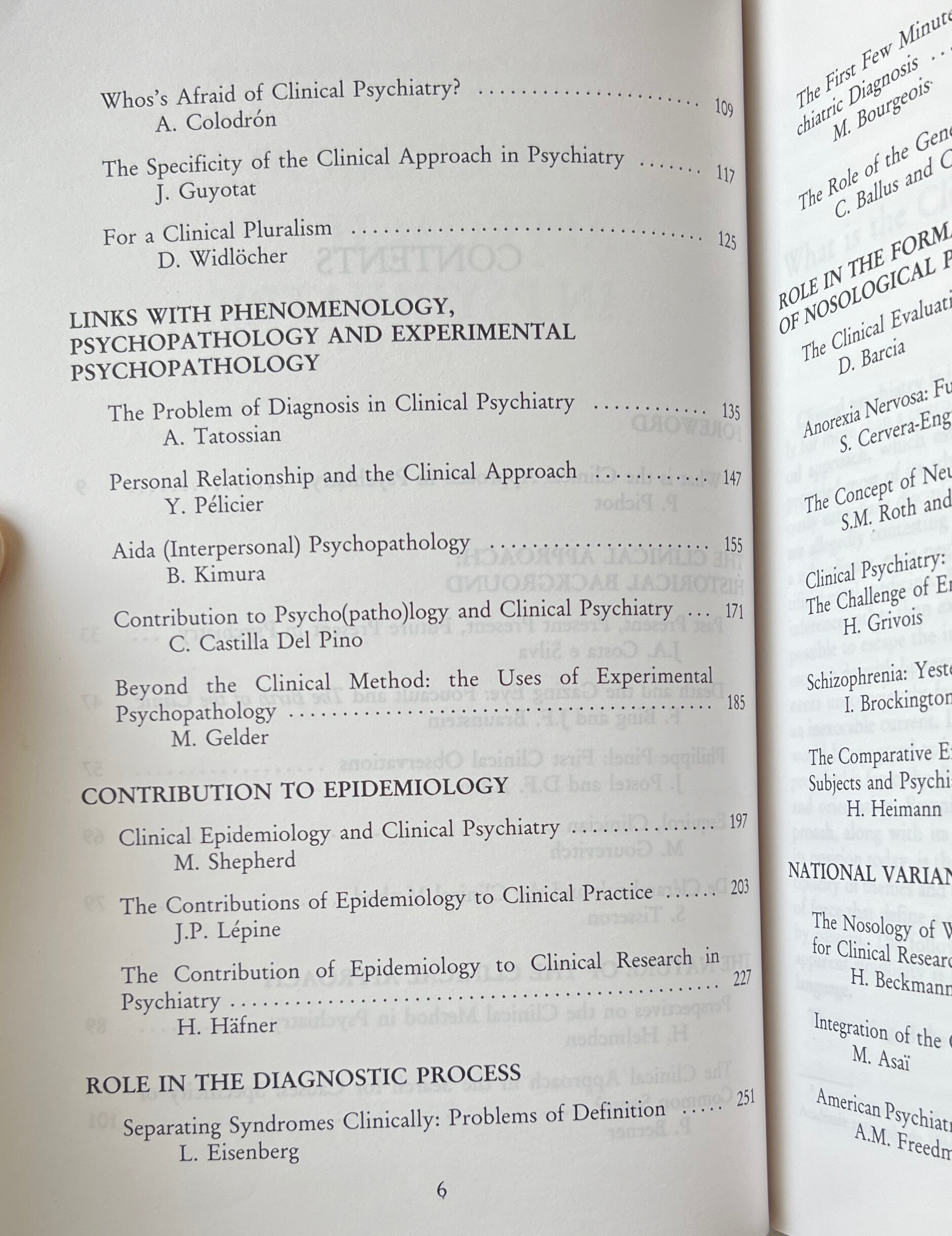 The Clinical Aproach in Psychiantry / Pierre Pichot, Werner Rein / Synthelabo