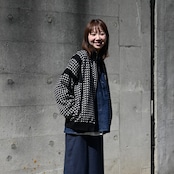 YASHIKI / GANKO別注 Shinsetsu Drivers Knit レディース着用コーディネート
