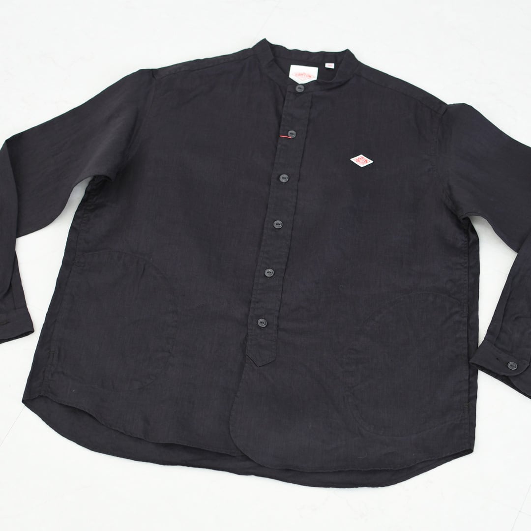 DANTON [ダントン] W LINEN BAND COLLAR SHIRT L/S [DT-B0279FLI