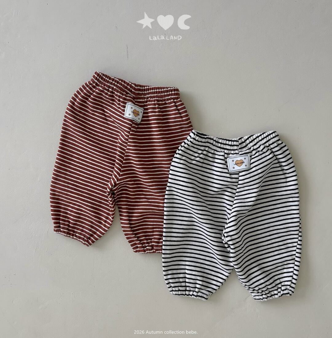 送料無料【予約】/  babyストライプチュリーパンツ /lalaland
