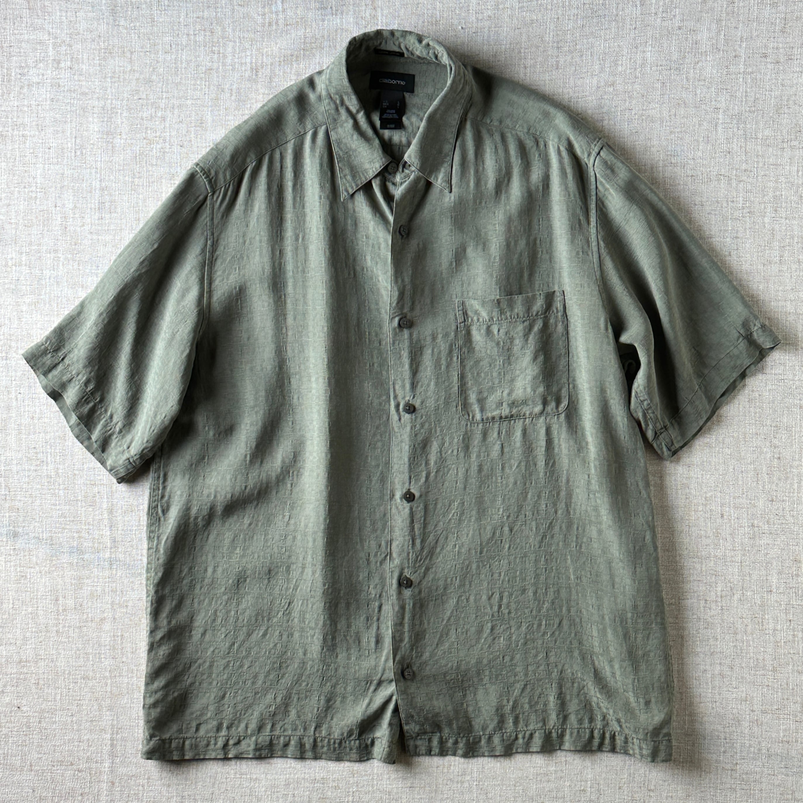 90s-00s Claiborne Silk Shirt,Unisex L-XL