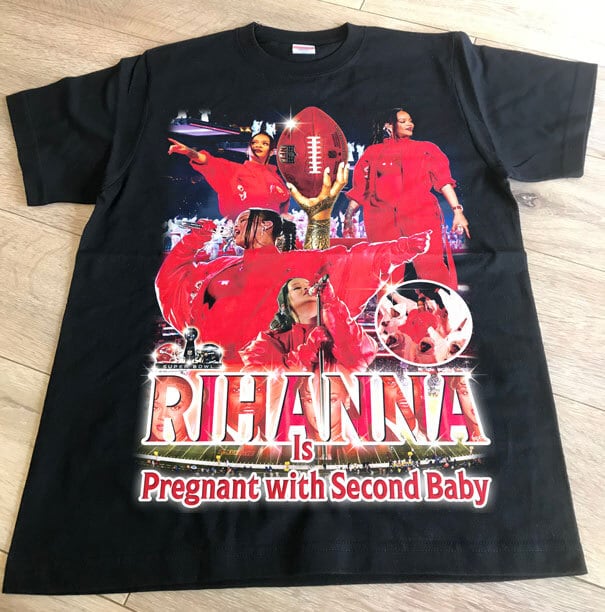 【RIHANNA】★2023スーパーボウル★ハーフタイムショー★祝2人目妊娠★記念RAPTEE★