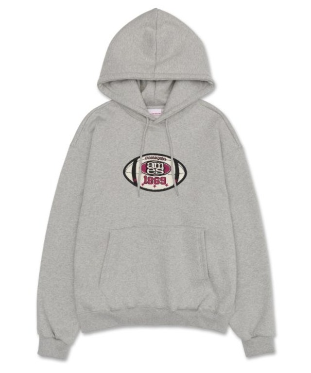 [AMES-WORLDWIDE] AMERICAN FOOT BALL HOODIE GREY