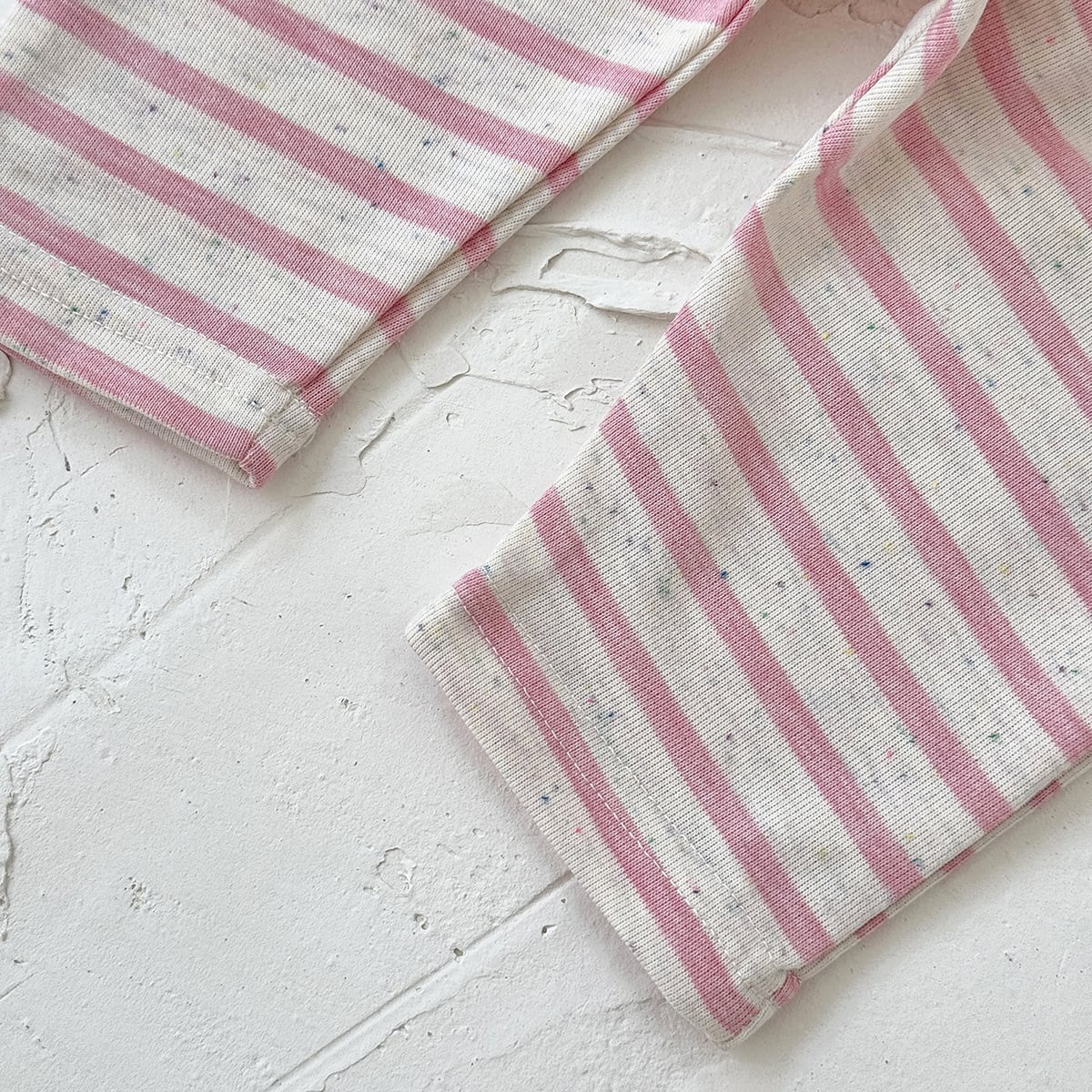 sweetワッペンつぶつぶボーダーカバーオール