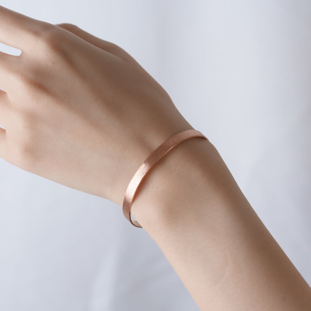 新品未使用　純度99.9%以　純銅 バングル 純銅製バングル 純銅 銅 バングル ブレスレット 幅広 ワイド