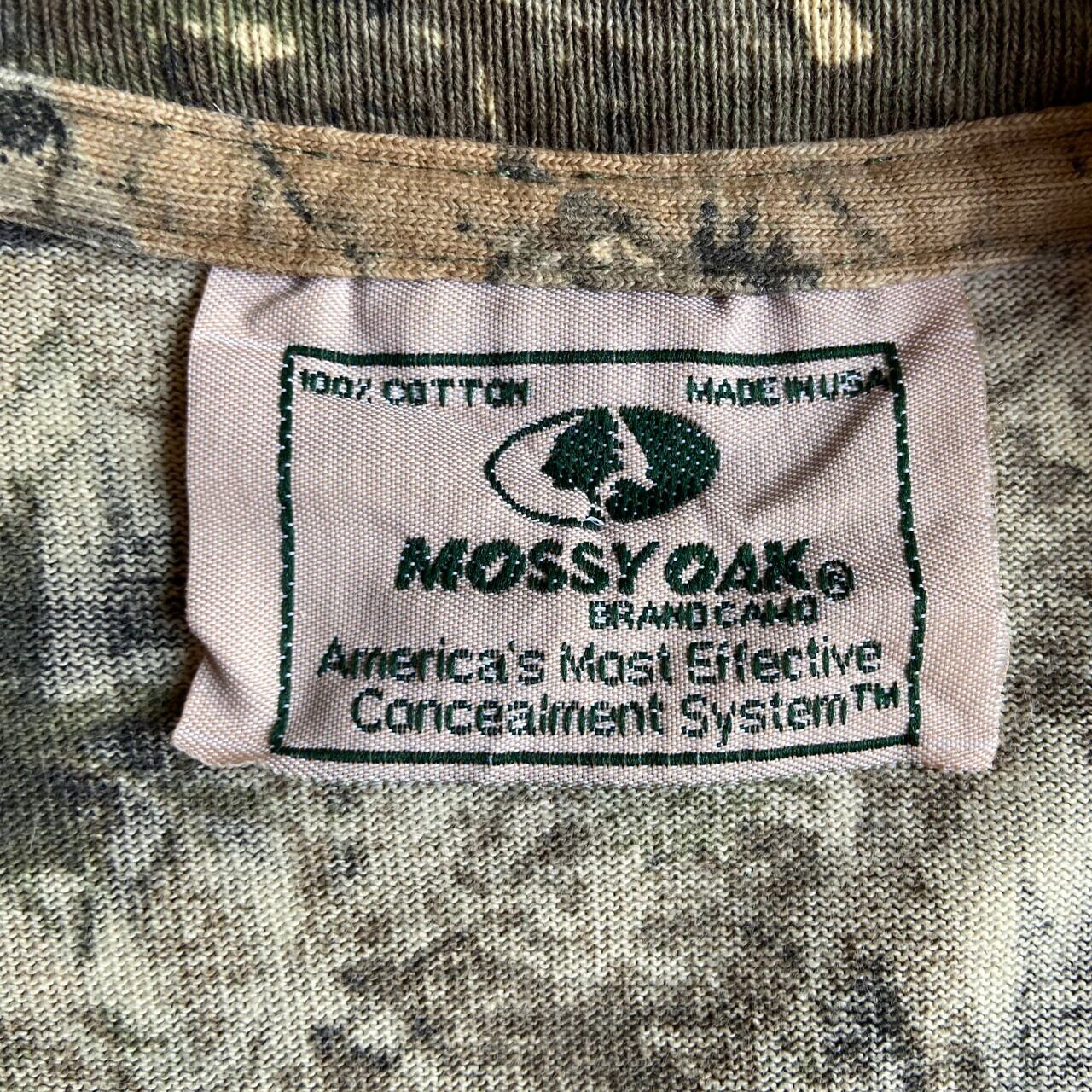 90年代〜 USA製 MOSSY OAK リアルツリーカモ 総柄 ワンポイントロゴ