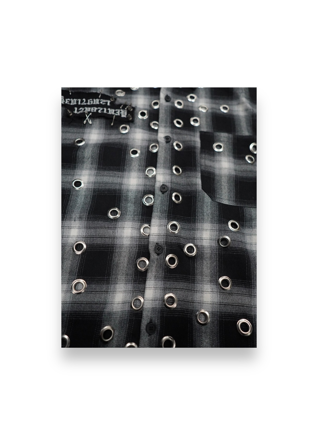 【RUPTIVEY】eyelet check shirt"嚼磐"
