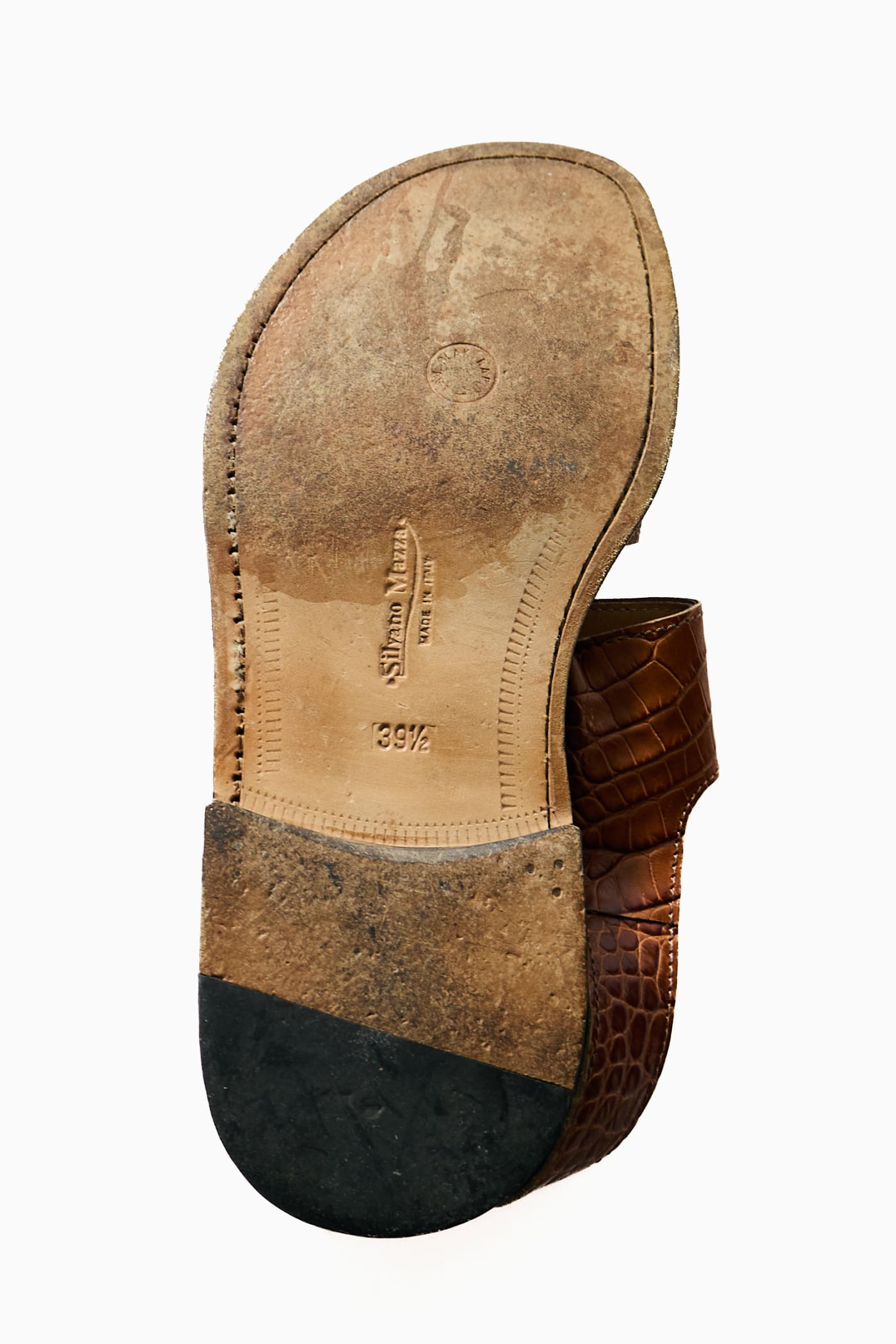 イタリア製】 Silvano Mazza LEATHER STRAP SANDALS BROWN FAUX