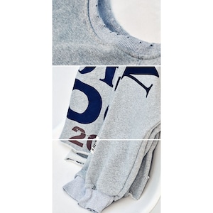 ダメージ加工ビッグシルエットロゴプリントTシャツ A00369