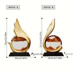 動く砂のアート　置物　置き物　流砂絵　砂絵　砂　流れる　サンドアート　3D　装飾品　家の装飾　装飾　インテリア　おしゃれ　面白い　癒し　風景　ガラス　サイエンス雑貨　ガラスのアートワーク　部屋の装飾　ホームデコレーション
