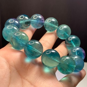 希少な大玉！前後約17.5~18mm 大玉フローライト ブレスレット