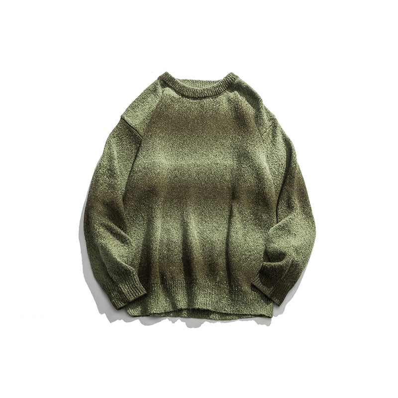 Yidaoヴィンテージ秋冬新作トレンドグラデーションストライプセーター特大オールマッチラウンドネックセーターメンズ-アリババ オータム 秋物 ウィンター 冬物 Oネック ビンテージ hip6-161129789271732