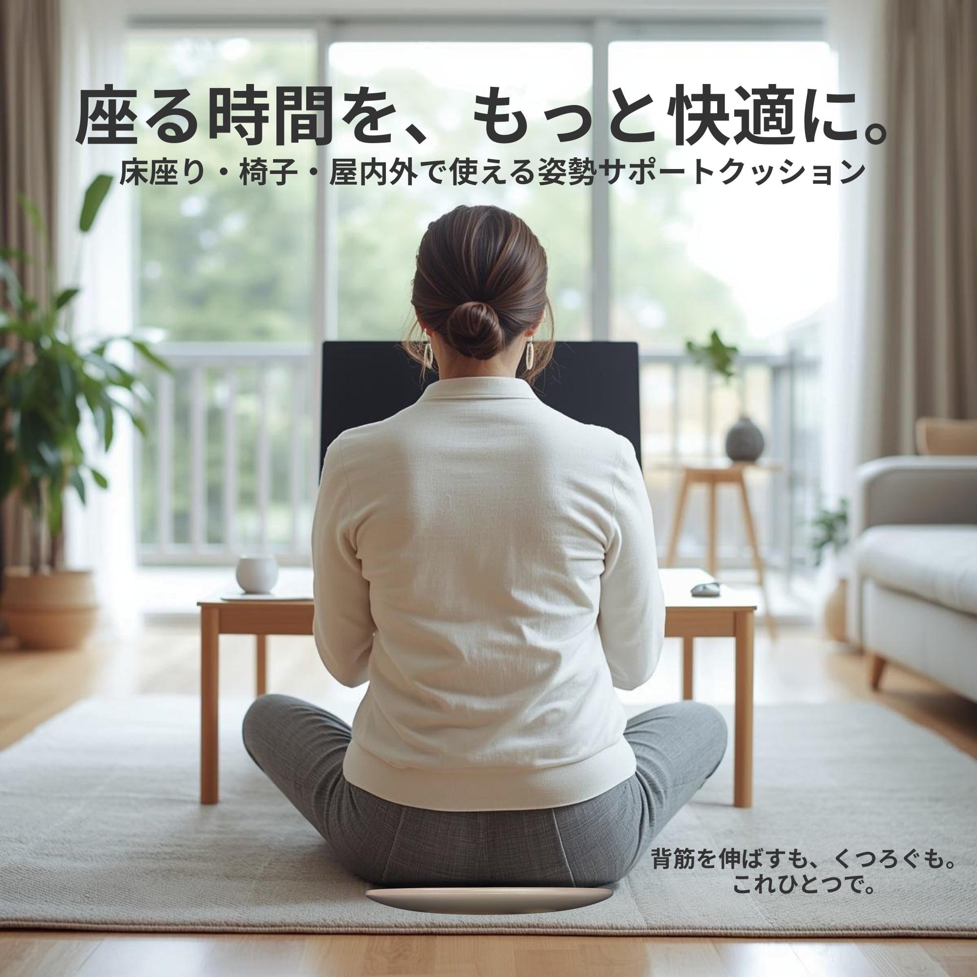 COCOZA ココザ 姿勢サポート 骨盤サポート 床座り 椅子 アウトドア対応