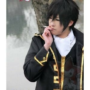 K769 銀魂 真撰組隊服(金縁取) 風 衣装セット＋沖田総悟アイマスク風