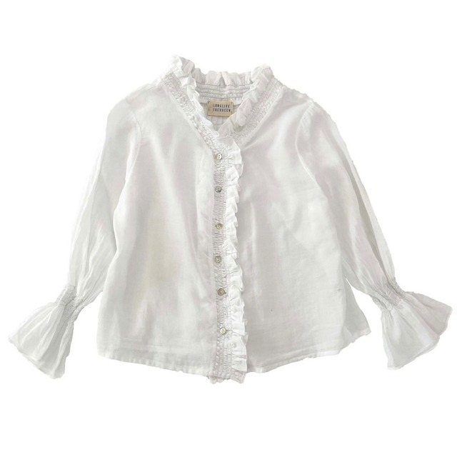 【LONGLIVETHEQUEENl】 volant blouse / white