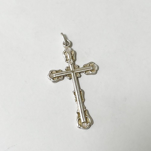 Old Euro 925 Sterling Silver Crucifix Cross Pendant Top From Hungary