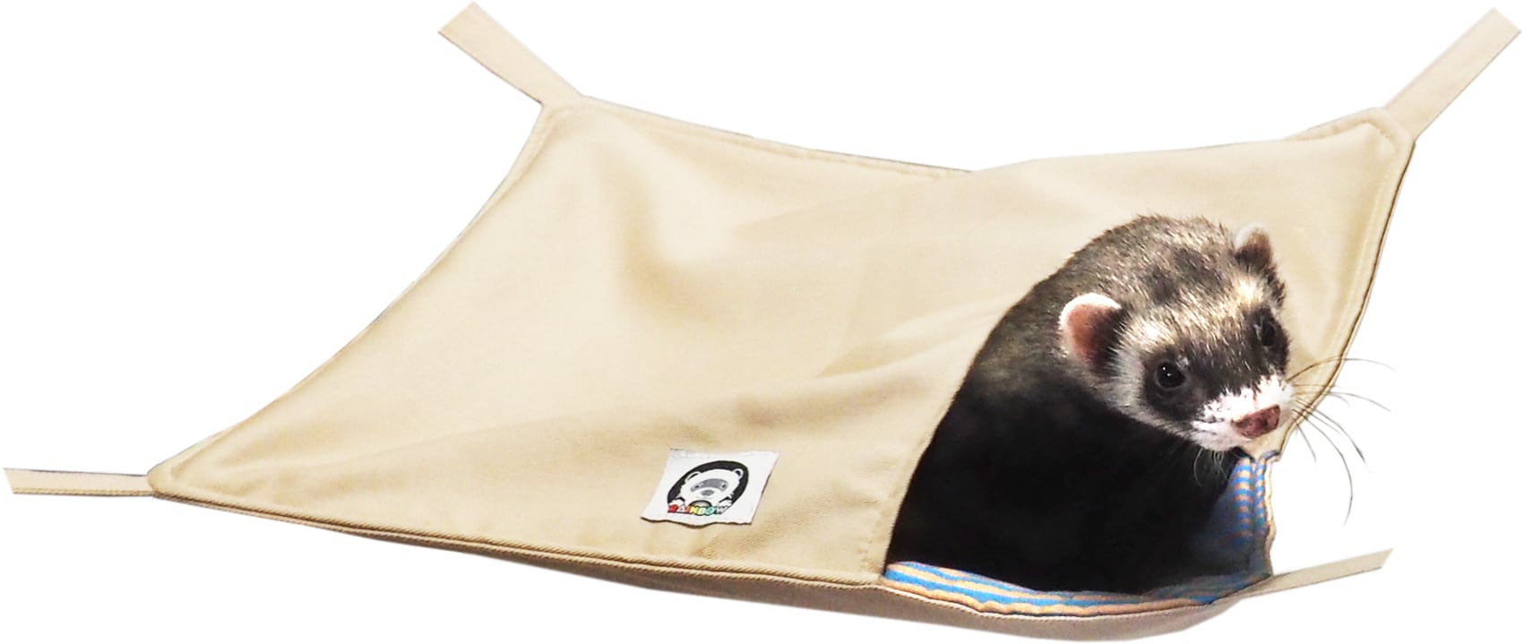 【フェレット用品】ポケモックストライプ　ベージュ/ブラウン