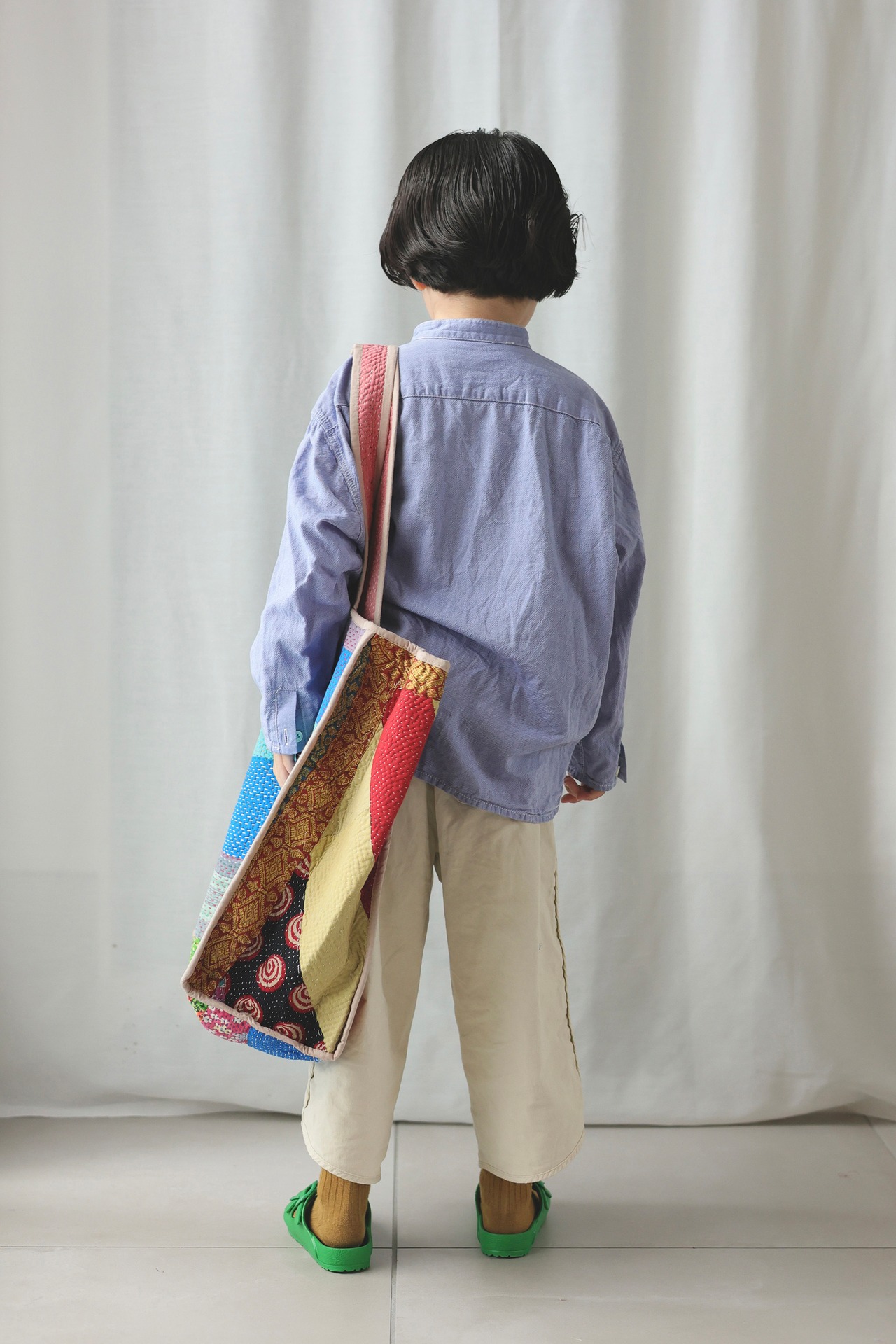 ＜PHET AND PLOY＞Kantha Bag Piping カンタバッグD - 8