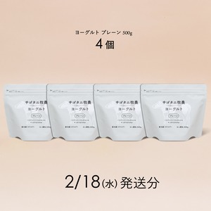 ヨーグルト プレーン 500g4個セット　2月18日（水）発送分