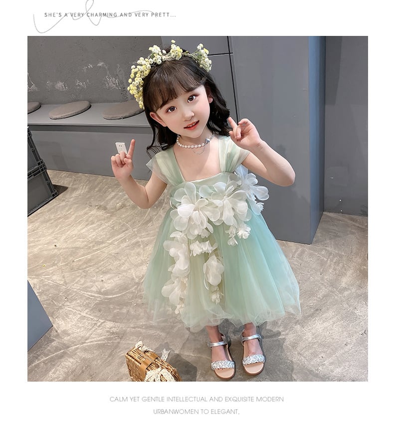 予約商品】 韓国子供服 ワンピース フォーマルワンピ 女の子 夏ワンピ