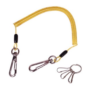【特価処分】Good-L コイルキーチェーン 320強化ワイヤー入り (イエロー)