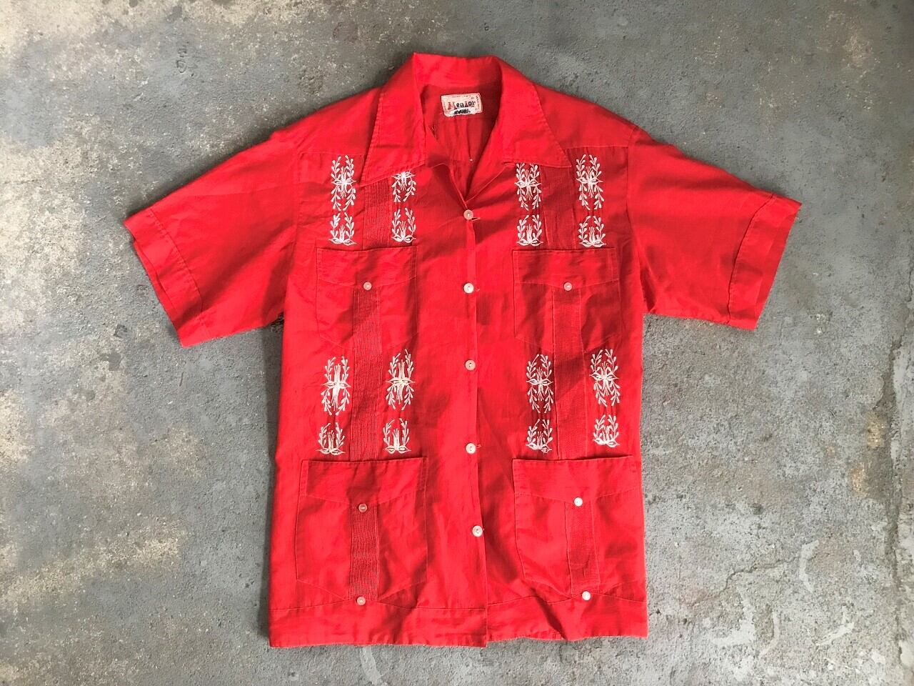 70~80s Men Lor guayabera shirt