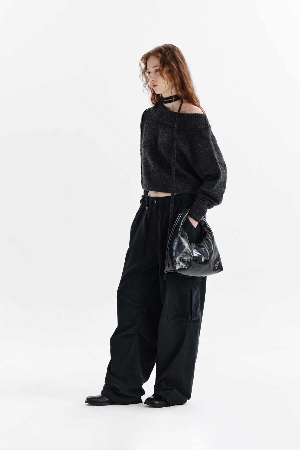 MATIN KIM KNIT TOP IN CHARCOAL ネット完売品 20251104030222225694988746908e