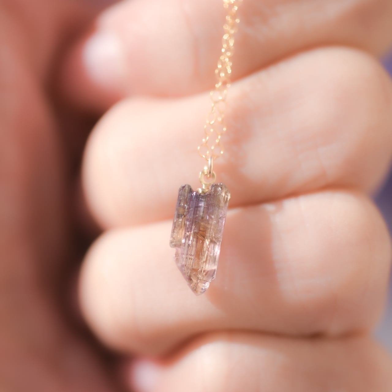 一点物✧水晶×タンザナイト ジュエリーBOXピアス✧14kgf 【041