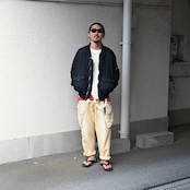 ANACHRONORM / REMAKED HERRINGBONE COMBAT CARGO TROUSERS
