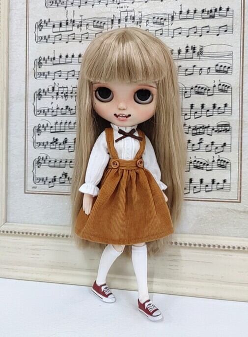 blytheサイズ ドール服 シャツワンピース お洋服セット