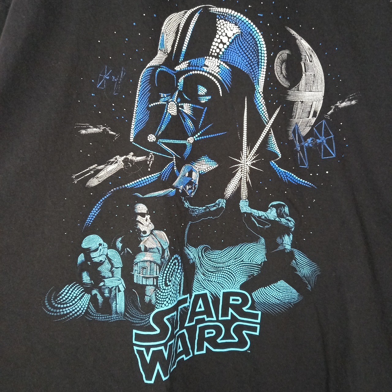 STAR WARS　クルーネック　プリントTシャツ　半袖　ダースベイダー　黒