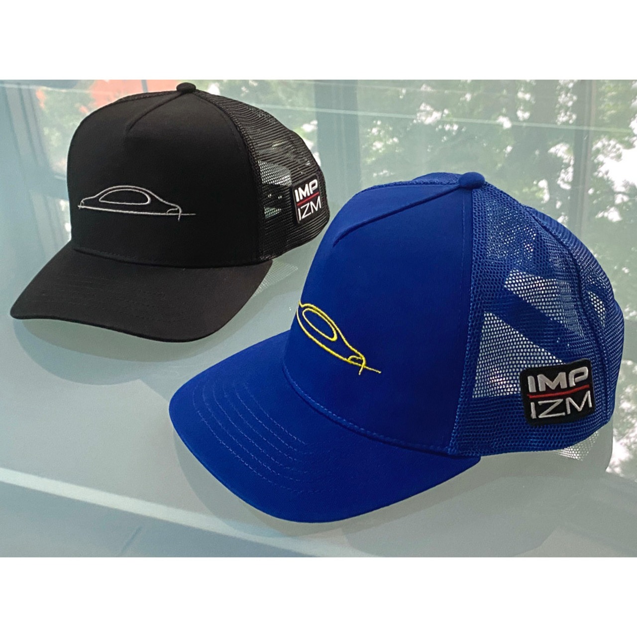 メッシュ キャップ／『IMPIZM』シルエットロゴ／ロイヤルブルー
