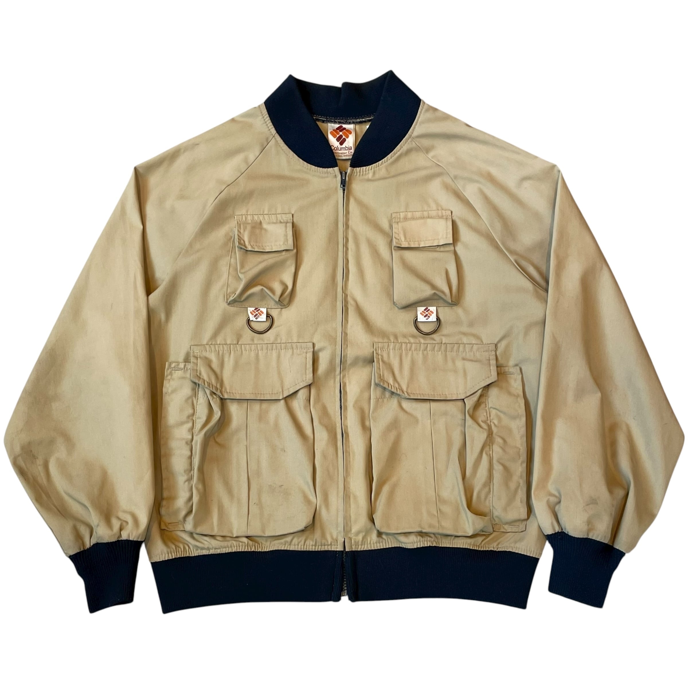 80s Columbia fishing zip blouson