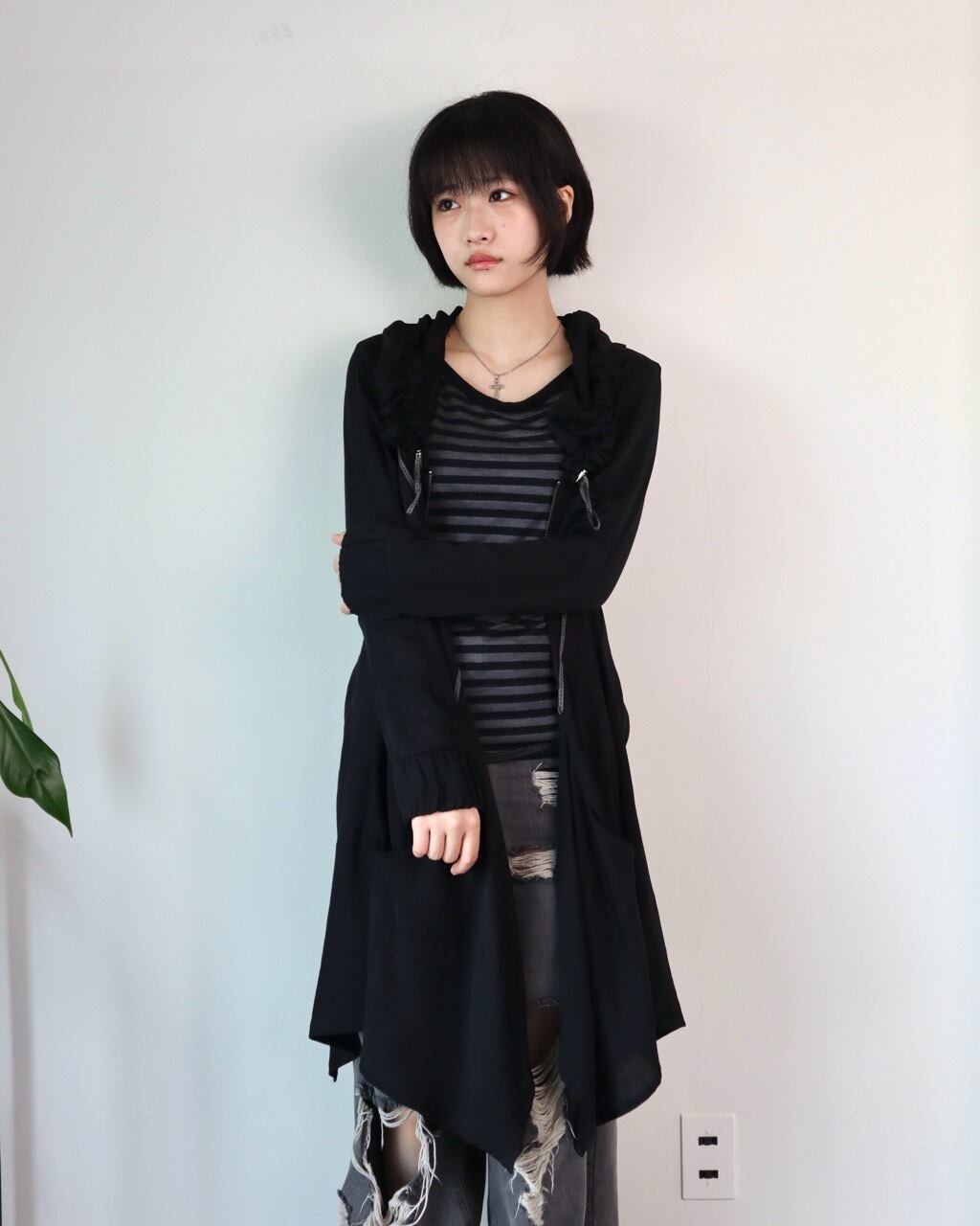 80s 90s USA製 CAT ナイロン スタジャン 黒 ブラック ヴィンテージ