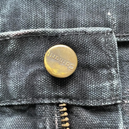 USA生地 ブラック ダブルニー Carhartt B136 BLK 32×32 詳細写真10