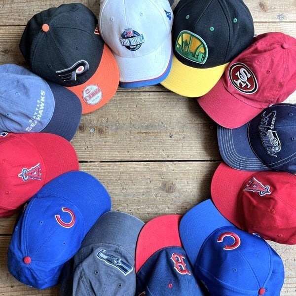 1点物◇MLBエンゼルス野球A赤ベースボールキャップ古着メンズ