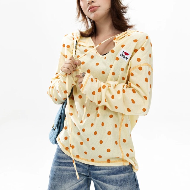 dot sheer hoodie　ドットシアーフーディー　J2123
