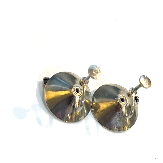 【SALE】Vintage red bijou gold design earring