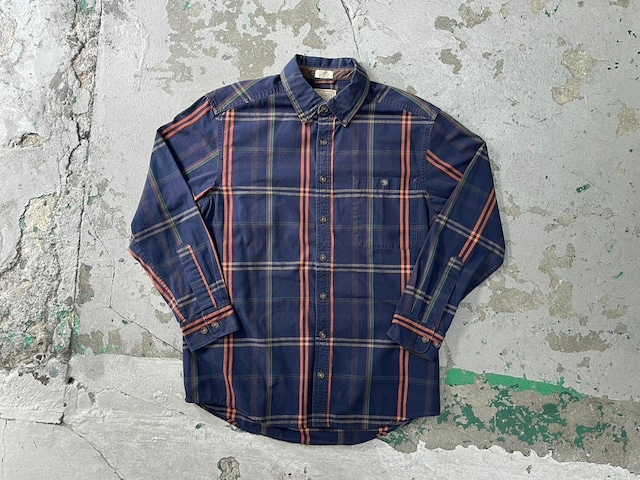 SCHMIDT COTTON CHECK SHIRT NAVY MEDIUM 10615